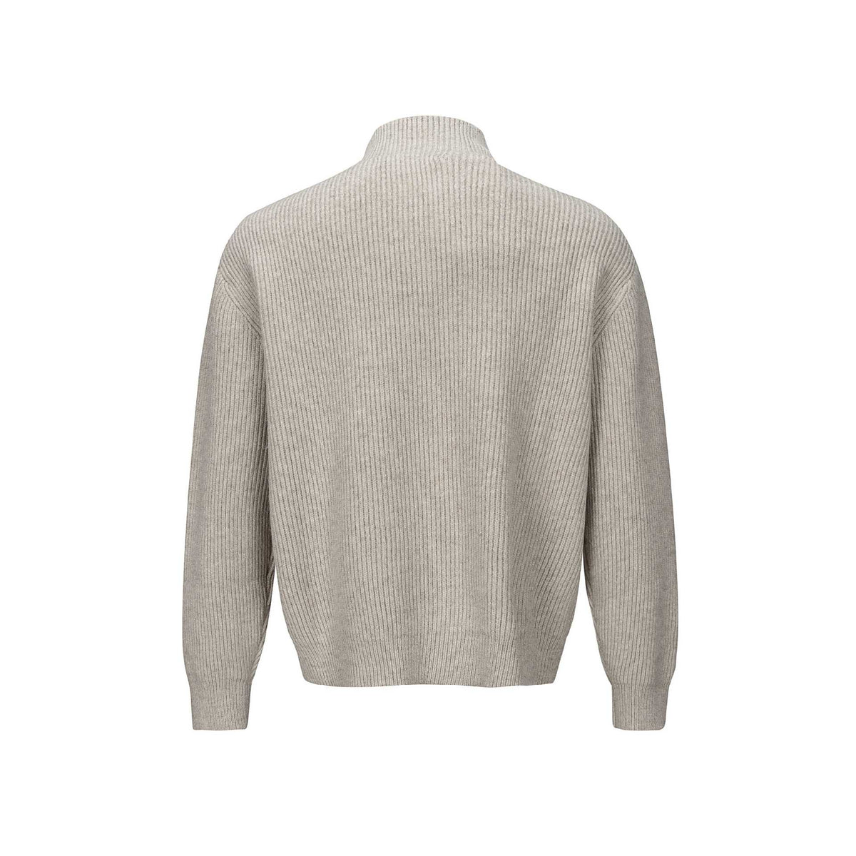 Unisex Short Ribbed Knit Zipper with High Stand Collar and Slim Fit EVA-US