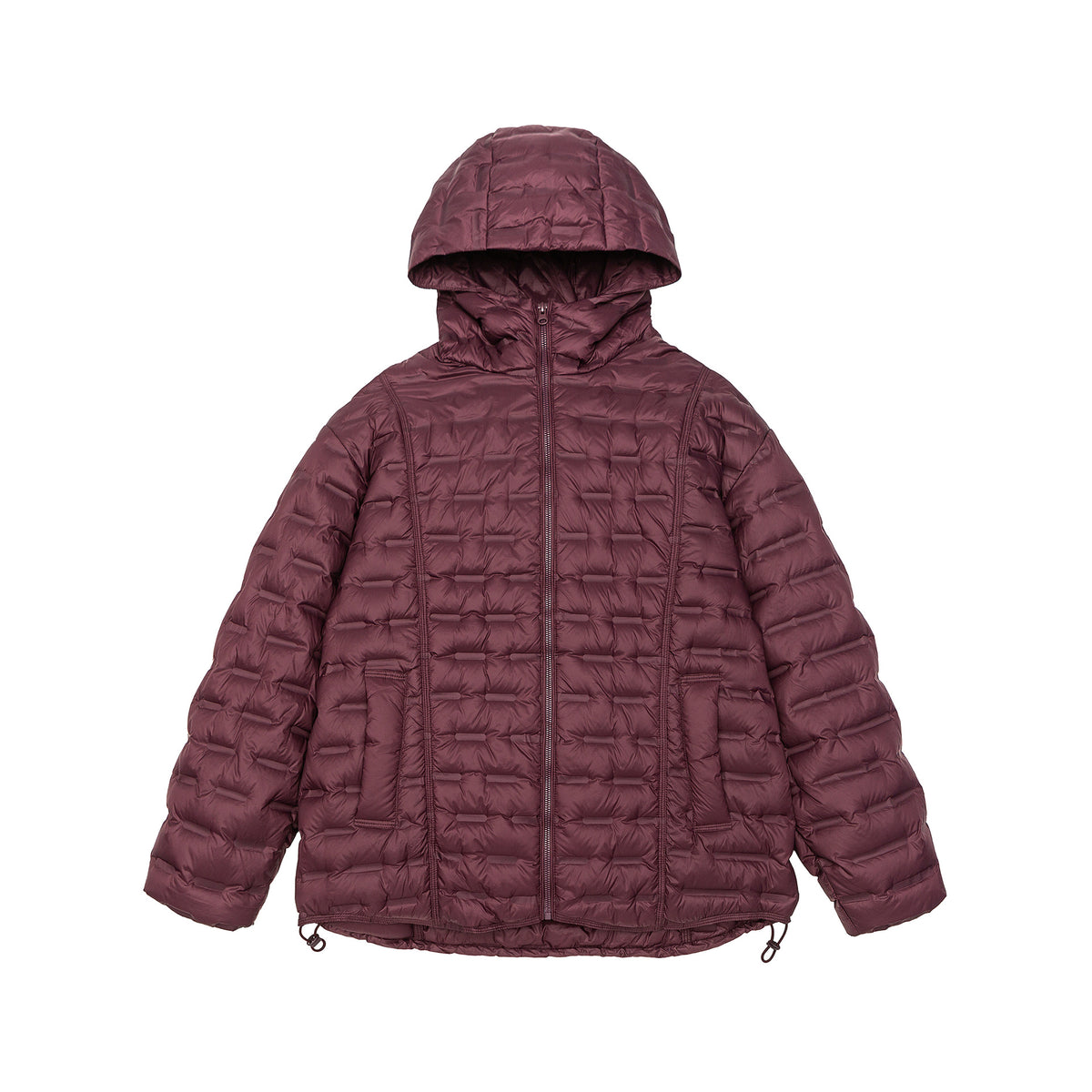 Men's Ultralight Quilted Insulation Jacket with Hood and Adjustable Hem EVA-US