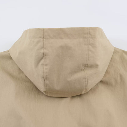 Women's Lightweight Hoodie Jacket in Cropped Oversize Fit with Drawstring Hem and Concealed Zipper EVA-US