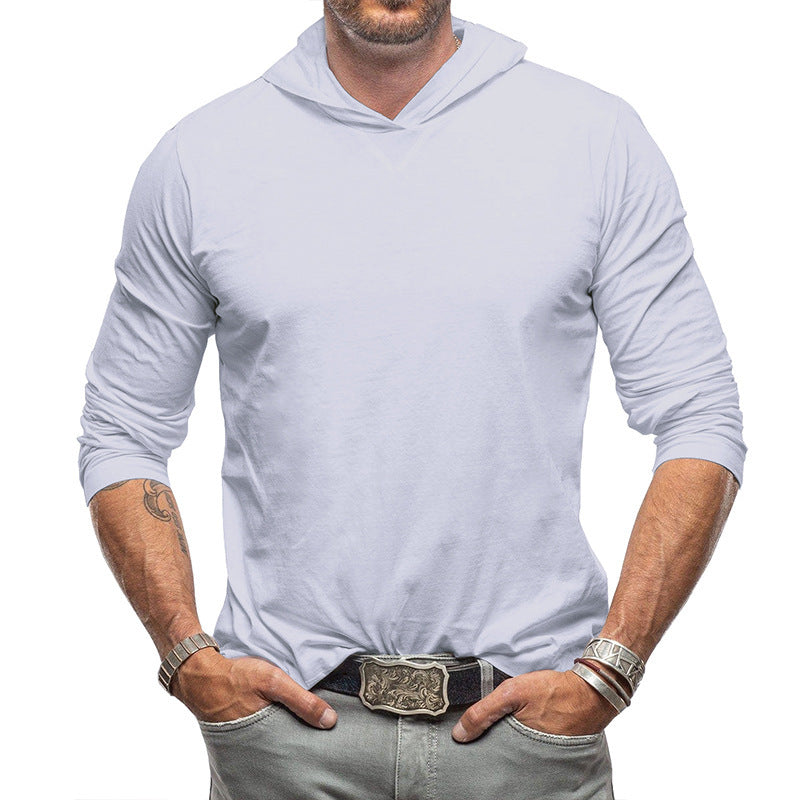 EVA-US | Hooded Sweater Slim Fit Long Sleeve Light Cotton Knit Minimalist Style