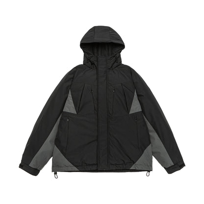 Men's Waterproof Padded Parka with Adjustable Hood and Multiple Pockets EVA-US