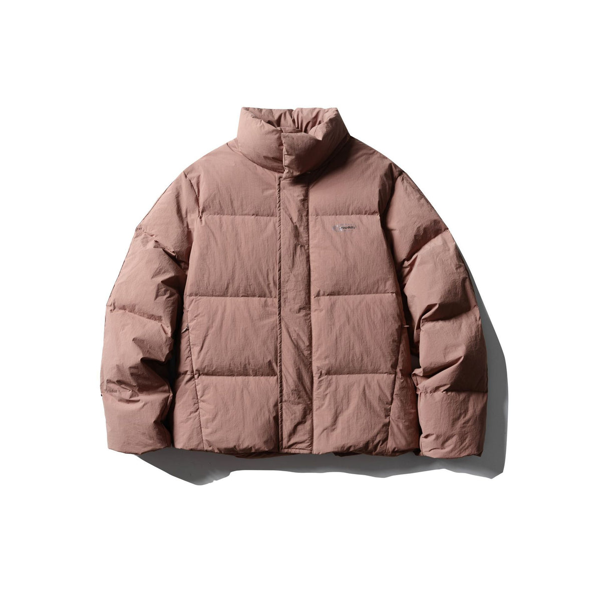 Men's Short Boxy Puffer with Padded Cushion Collar and Windproof Outer Shell EVA-US