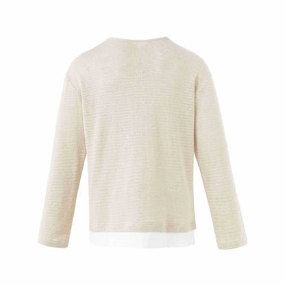Men's fine knit pullover with round neck and straight cut EVA-US