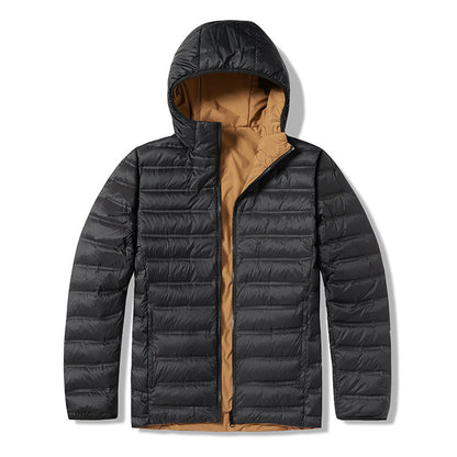 Men's ultra-light padded hooded jacket with compact packing size and wind-resistant surface EVA-US