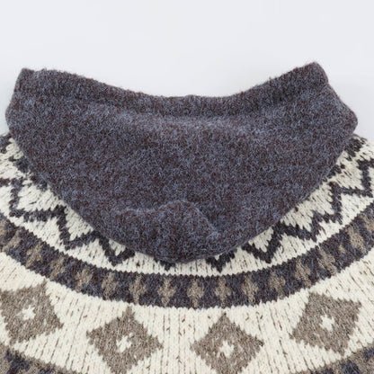 Ladies hooded cardigan in Norwegian style with toggle closures EVA-US