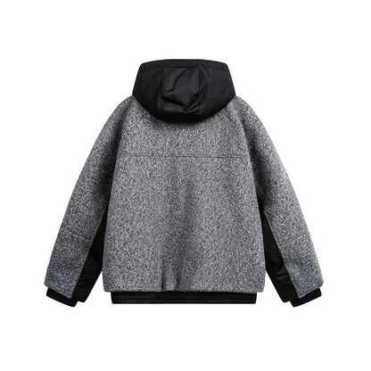 Unisex Oversized Teddy-Fleece Winter Jacket with Removable Hood EVA-US