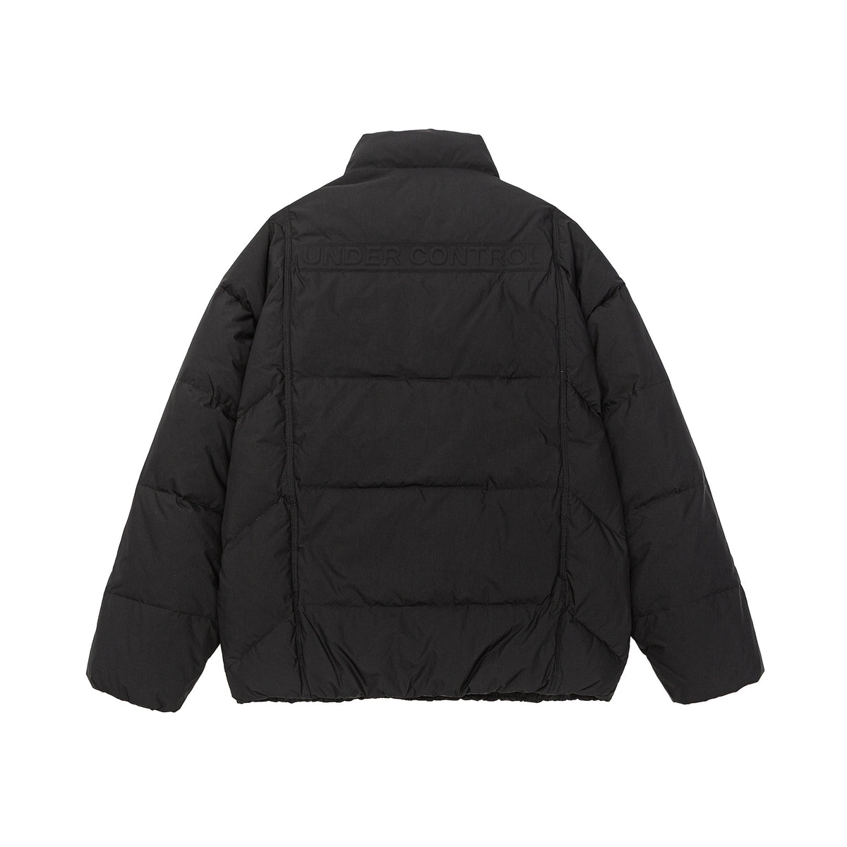 Unisex Oversized quilted winter jacket with high stand-up collar and concealed zipper EVA-US