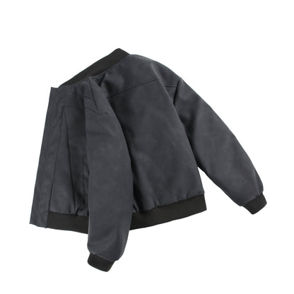 Unisex Oversize Bomber with minimalist front panel and structured seam design EVA-US