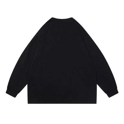 Unisex Oversize-Longsleeve made of heavy cotton blend with raglan sleeves and ribbed cuffs EVA-US