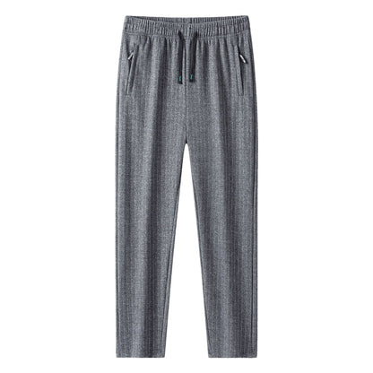 Men's slim-fit joggers with pinstripes and elastic waistband EVA-US