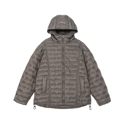 Men's Ultralight Quilted Insulation Jacket with Hood and Adjustable Hem EVA-US