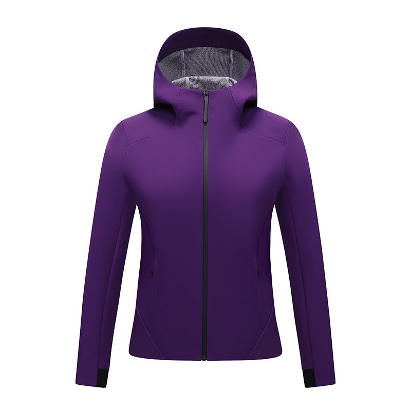 Women's Tailored Softshell Jacket with Hood and Fleece Lining EVA-US