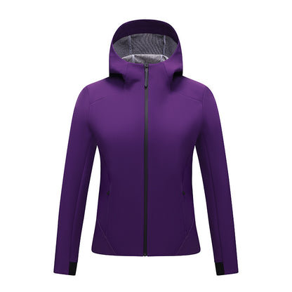 Women's Tailored Softshell Jacket with Hood and Fleece Lining EVA-US
