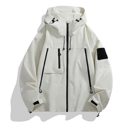 Women's Technical Outdoor Jacket with Adjustable Hood System and Multifunctional Pockets EVA-US