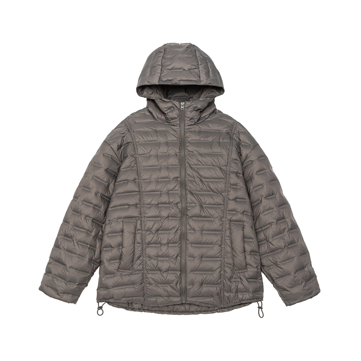 Men's Ultralight Quilted Insulation Jacket with Hood and Adjustable Hem EVA-US
