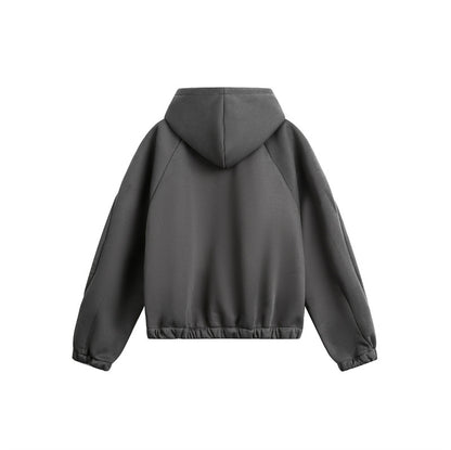 Unisex Lightly padded hooded zip jacket in boxy cut EVA-US