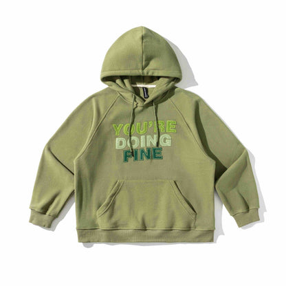 Unisex Oversized Fleece Hoodie with Statement Embroidery EVA-US