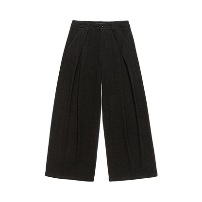 Women's Wide Culotte Pants with Pleats and High Waist EVA-US