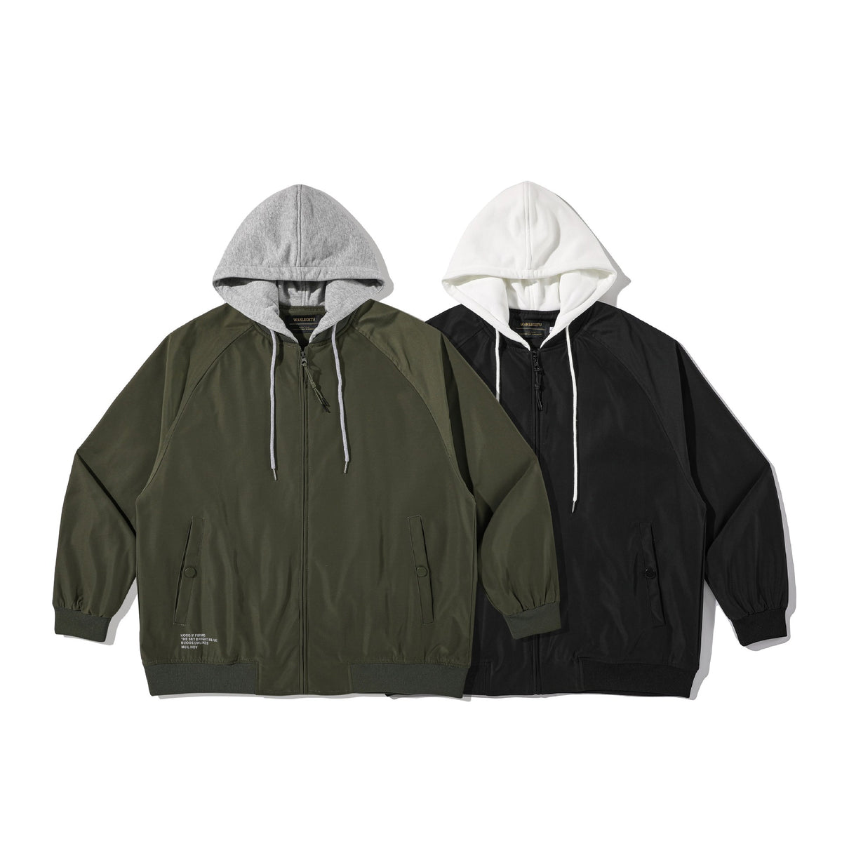 Men's transitional bomber-style parka with integrated sweat hood EVA-US