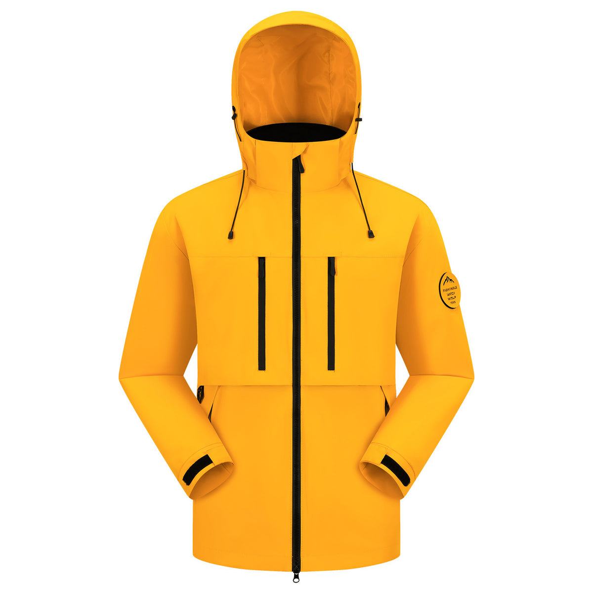 Men's Waterproof Breathable Softshell Outdoor Jacket with Adjustable Hood EVA-US