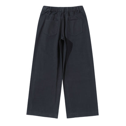 Women's High-Waist Culotte Pants made of Cotton Twill with a Continuous Center Seam EVA-US