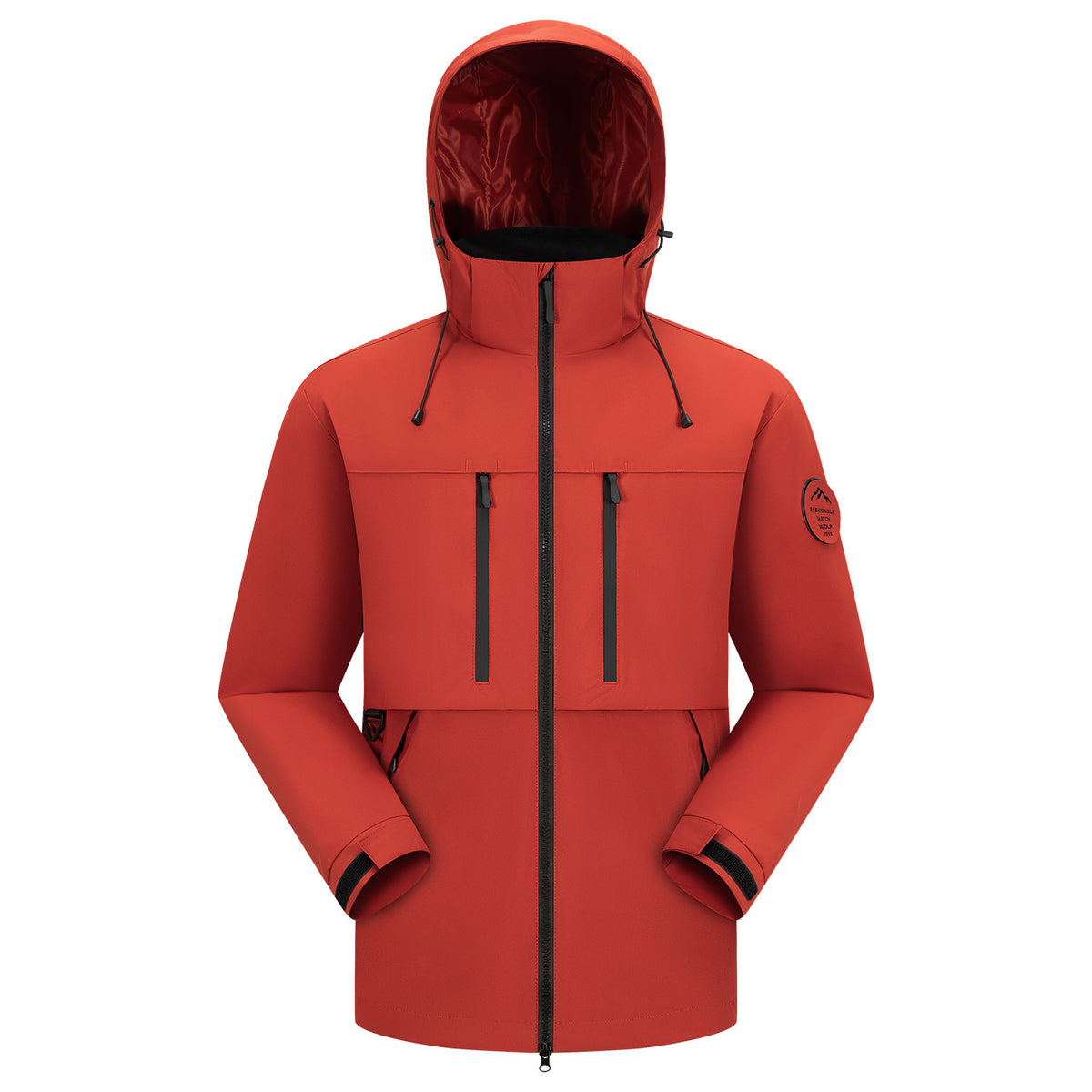 Men's Waterproof Breathable Softshell Outdoor Jacket with Adjustable Hood EVA-US
