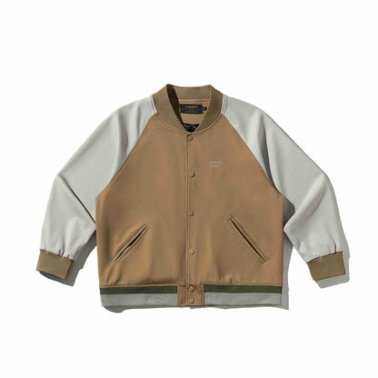 Unisex Short-cut College Bomber Jacket in Material Mix with Raglan Sleeves EVA-US