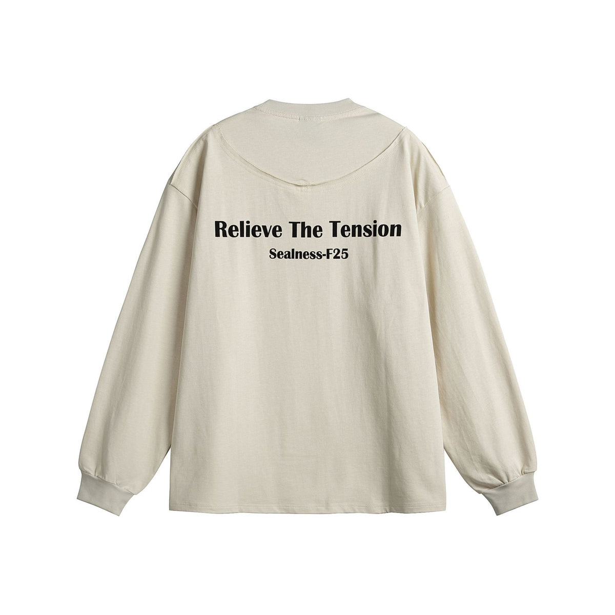 Unisex Oversize-Longsleeve with dropped shoulder, ribbed cuffs and minimalist chest embroidery EVA-US