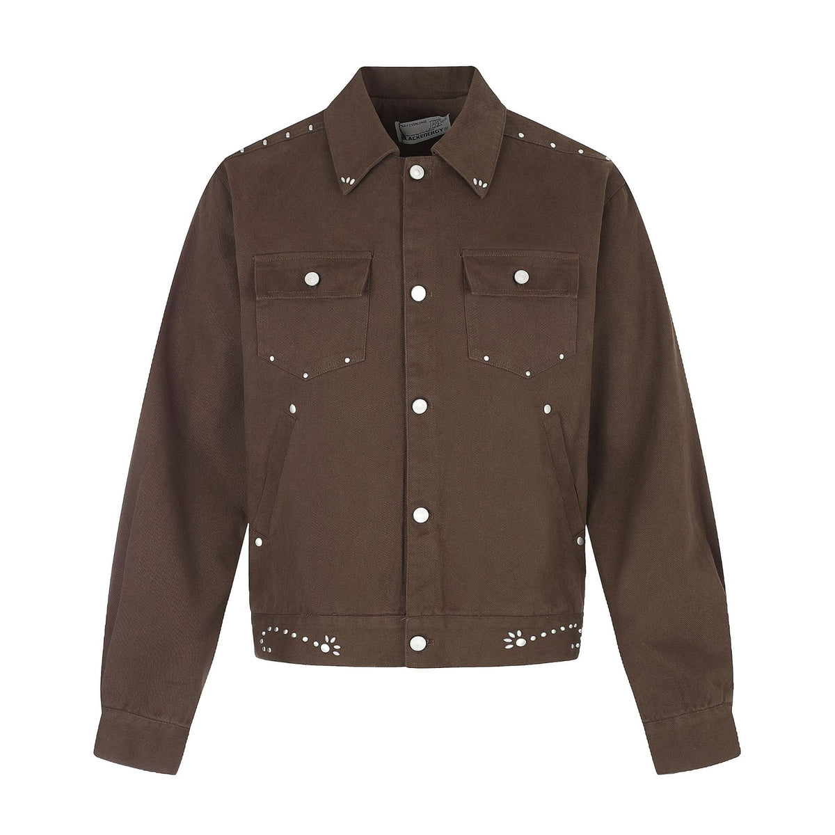 Ladies short-cut western-inspired blouson jacket with stud application EVA-US
