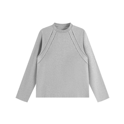 Unisex Oversize Sweatshirt with decorative layered yoke and round neckline EVA-US