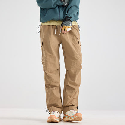Men's Lightweight Technical Cargo Trekking Pants with Drawstring Waist and Adjustable Leg Openings EVA-US