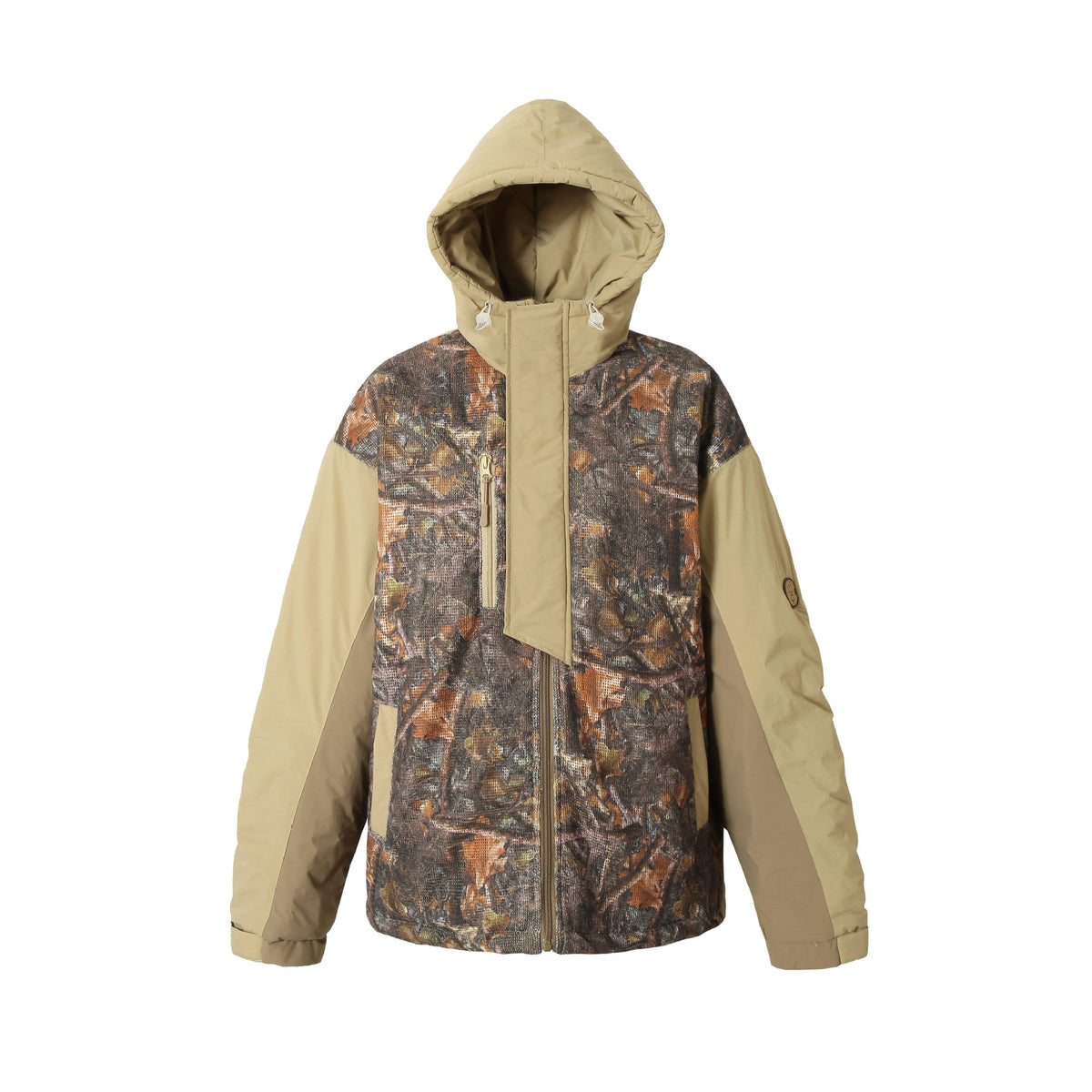 Men's waterproof camouflage field jacket with hood, thermal insulation and utility details EVA-US