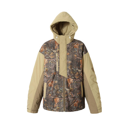 Men's waterproof camouflage field jacket with hood, thermal insulation and utility details EVA-US