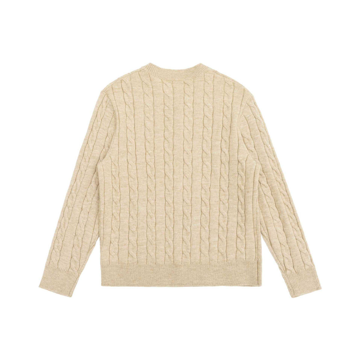 Women's knit cardigan with cable pattern and round neck EVA-US