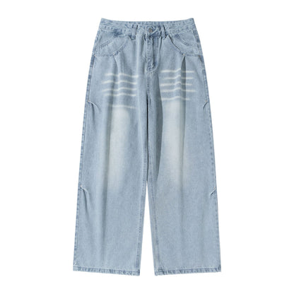Women's High-Waisted Wide Cropped Jeans with Pleats and Utility Pockets EVA-US