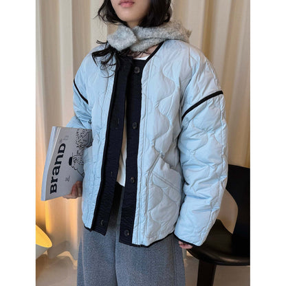 Women's lightly padded bomber jacket with wave quilting EVA-US