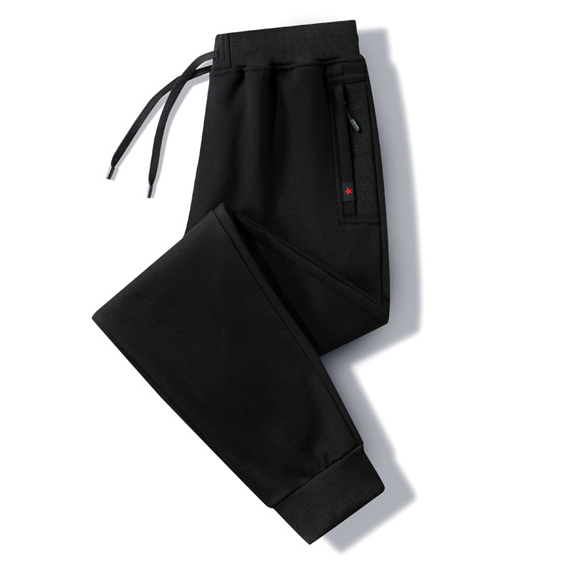 Men's comfort jogging pants made of heavy sweat fabric with concealed zipper pockets and ribbed cuffs EVA-US