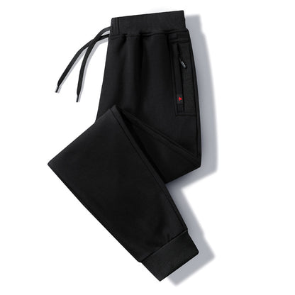 Men's comfort jogging pants made of heavy sweat fabric with concealed zipper pockets and ribbed cuffs EVA-US