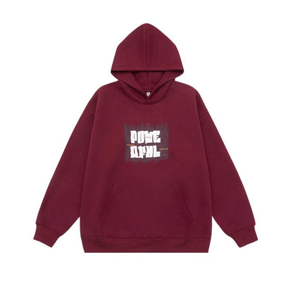 Unisex Oversized Hoodie with Kangaroo Pocket and Distinctive Front Print EVA-US