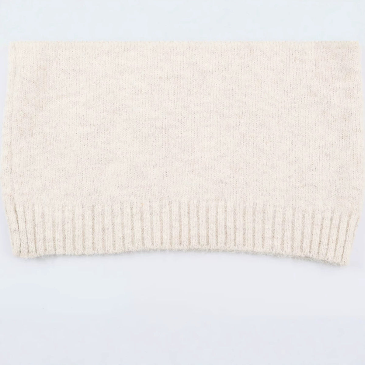 Women's Oversized Knit Sweater with High Ribbed Collar, Button Detail and V-Neck EVA-US