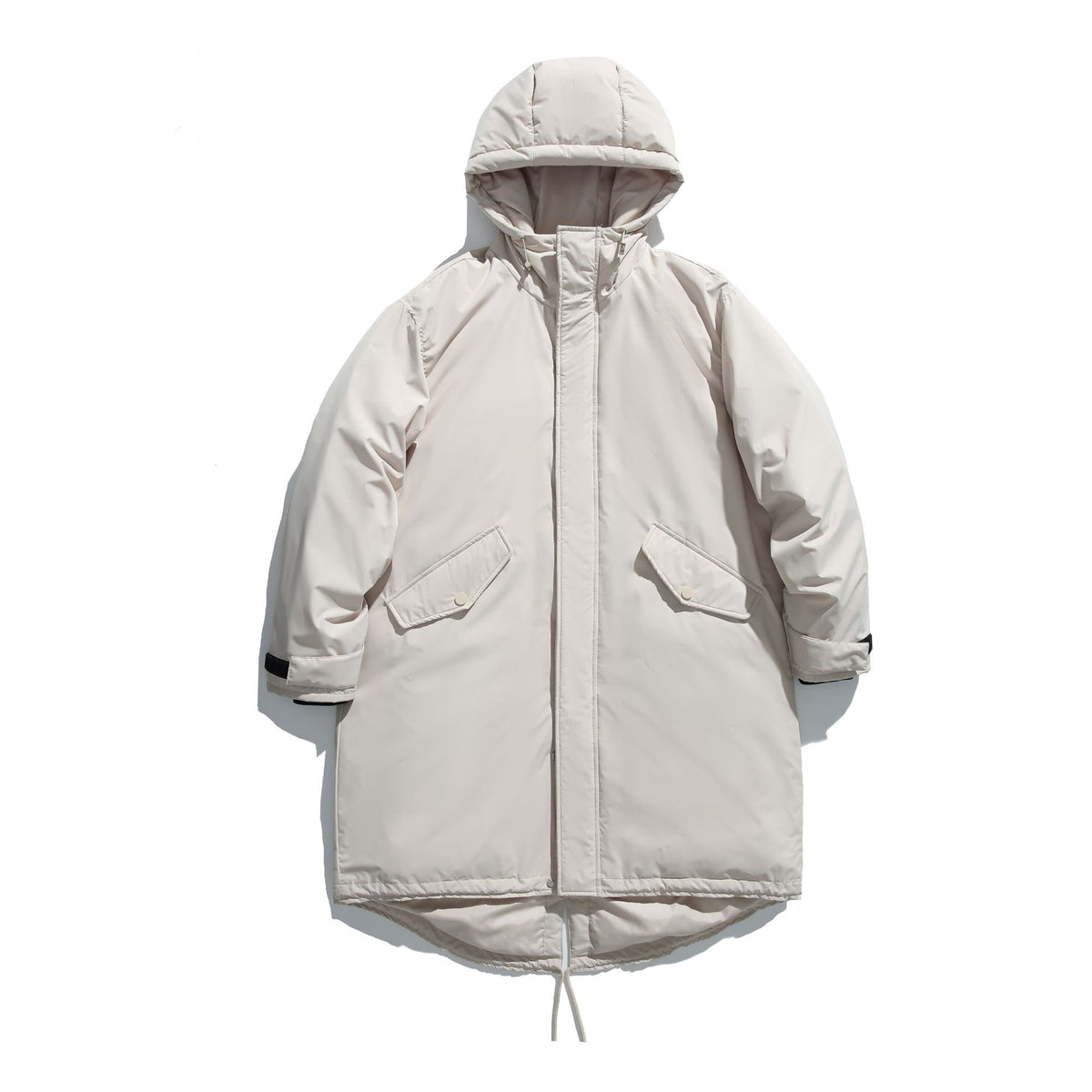 Men's Long Insulated Functional Parka with Stand-Up Collar and Drawstring Hem EVA-US