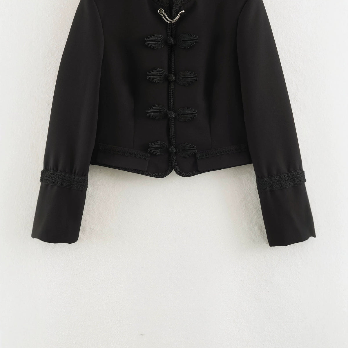 Women's tailored short jacket in Habsburg-inspired military style with cord closure EVA-US