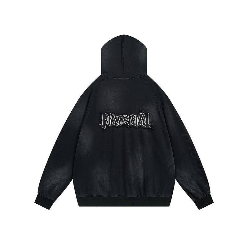 Unisex oversized hoodie with tie-dye wash and statement rear print EVA-US