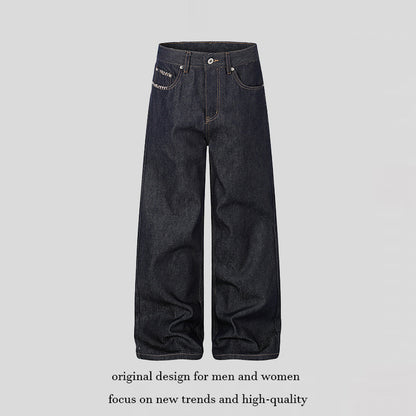 Women's High-Waisted Wide-Leg Jeans made of raw denim with Palazzo cut EVA-US
