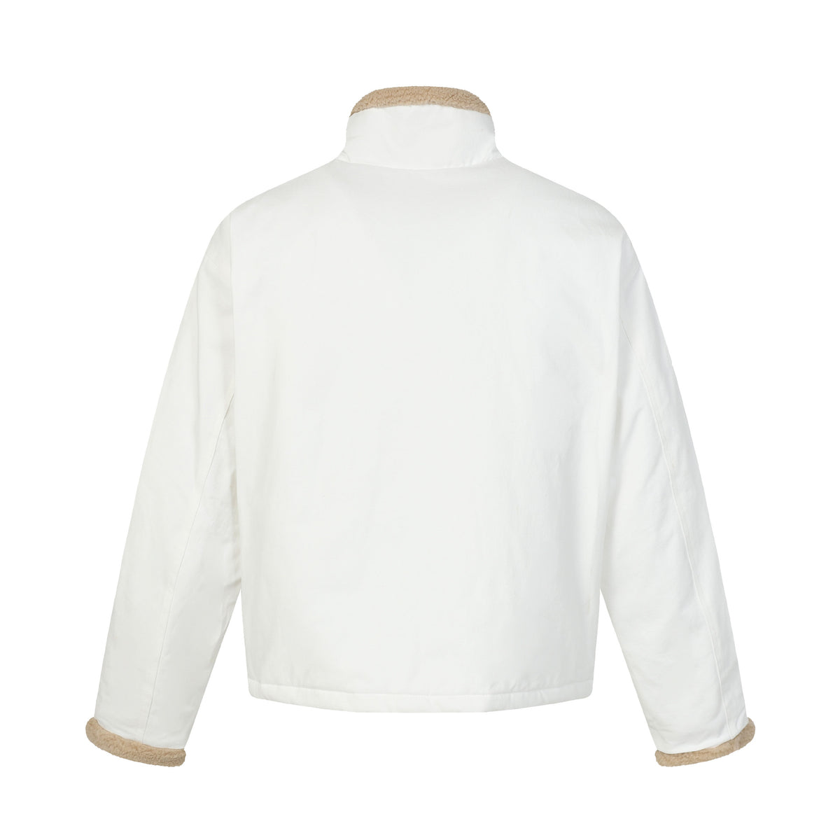 Men's short jacket in field style with teddy fur collar and cargo pockets EVA-US