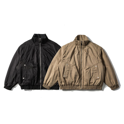 Unisex Short Cut Boxy Bomber Jacket EVA-US