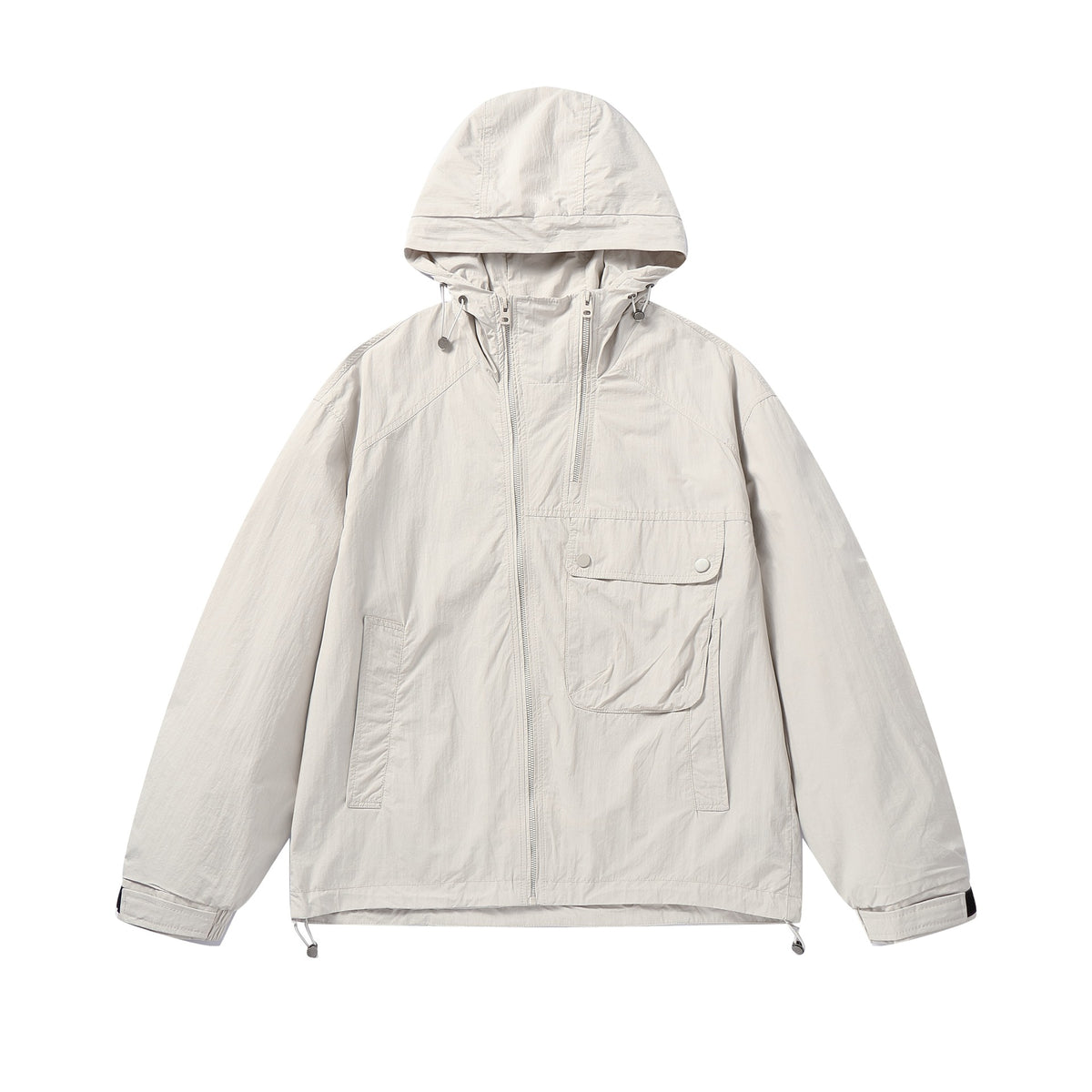 Unisex Lightweight Technical Hoodie in Boxy Cut with Utility Pockets EVA-US