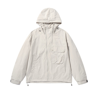 Unisex Lightweight Technical Hoodie in Boxy Cut with Utility Pockets EVA-US