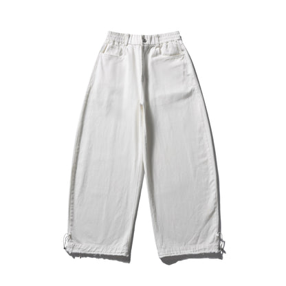 Women culotte pants in a wide cut with elastic waistband and drawstring EVA-US