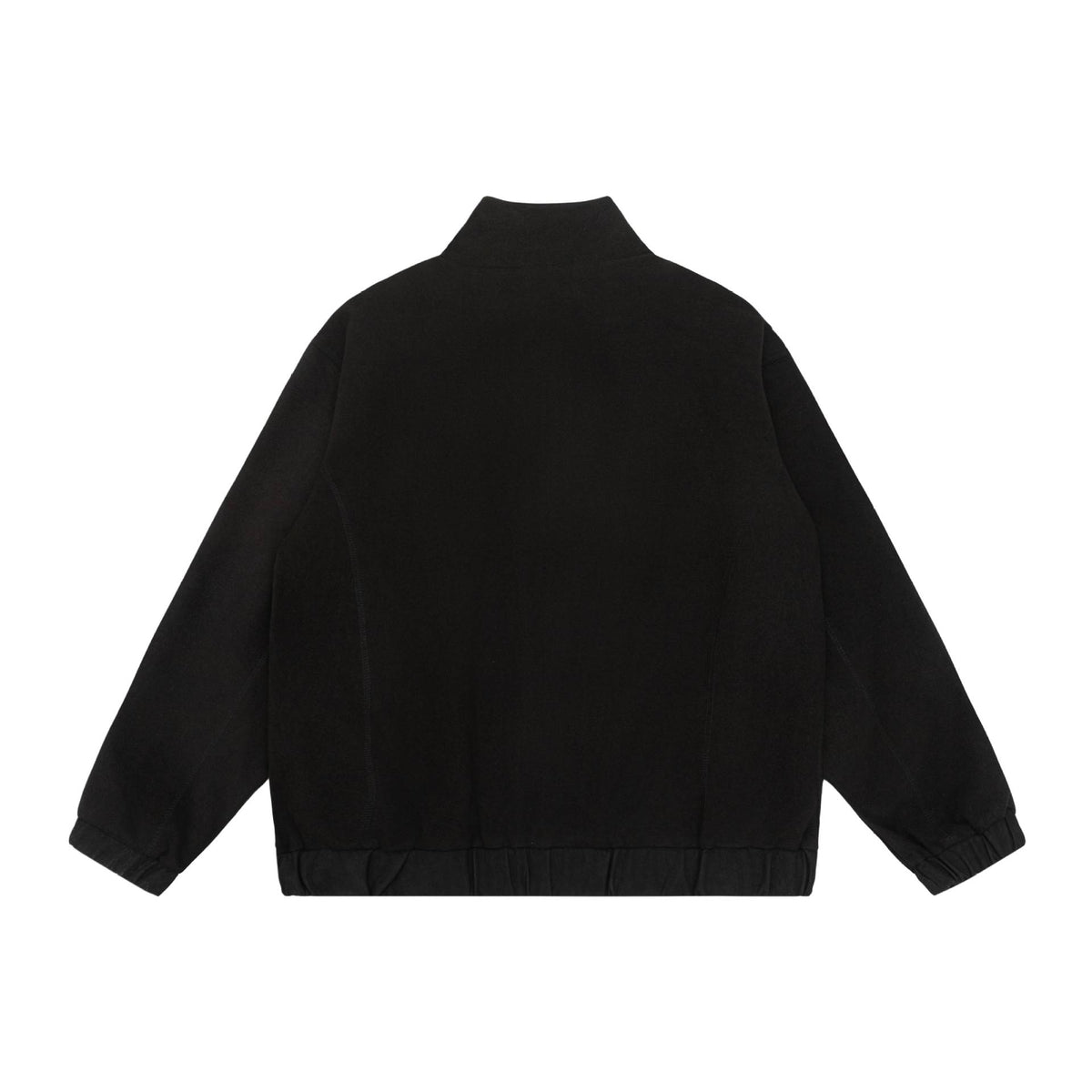 Unisex short jacket in boxy cut made of wool blend with funnel collar and zipper EVA-US